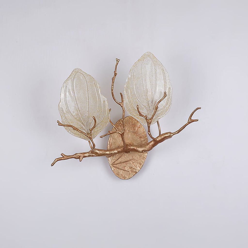WHITBY LEAF EMBELLISHED WALL SCONCE