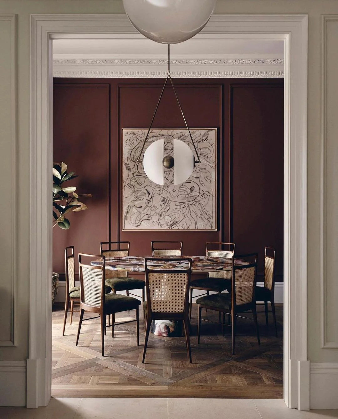 WINTHORPE PEARLIZED GLASS PENDANT LIGHT