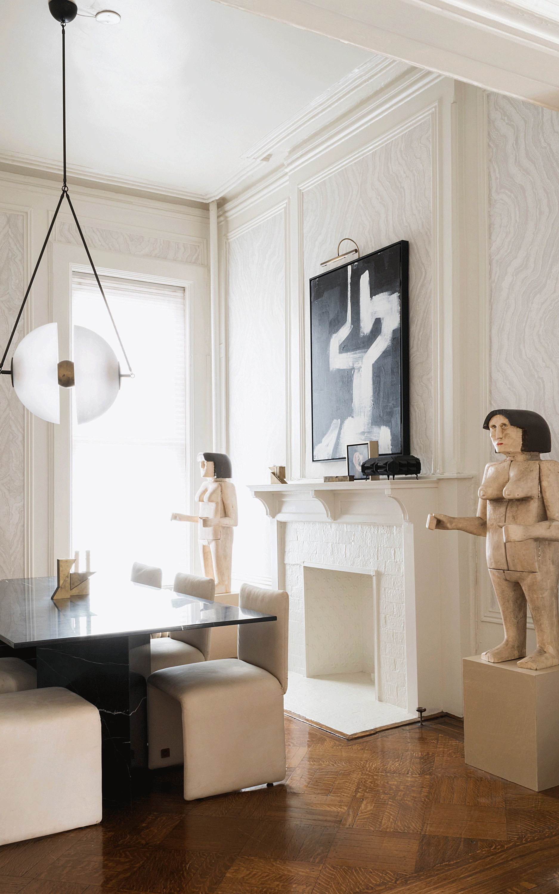 WINTHORPE PEARLIZED GLASS PENDANT LIGHT