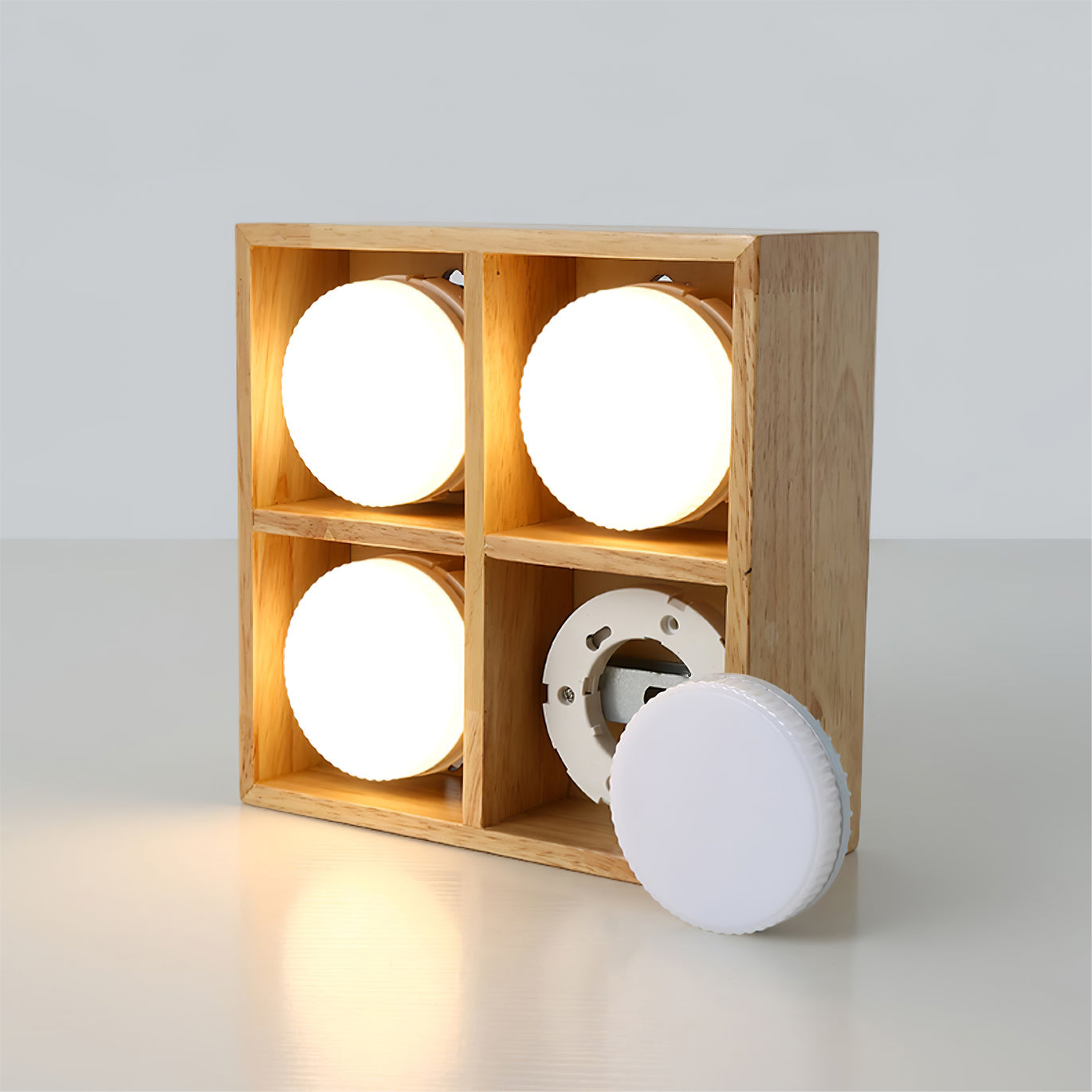 FENWICK AMBER GLASS DRUM LUMINAIRE
