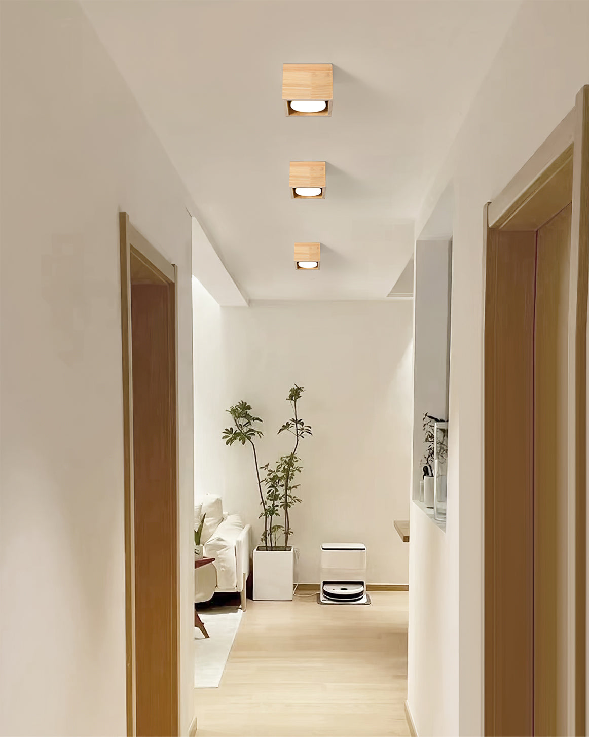FENWICK AMBER GLASS DRUM LUMINAIRE
