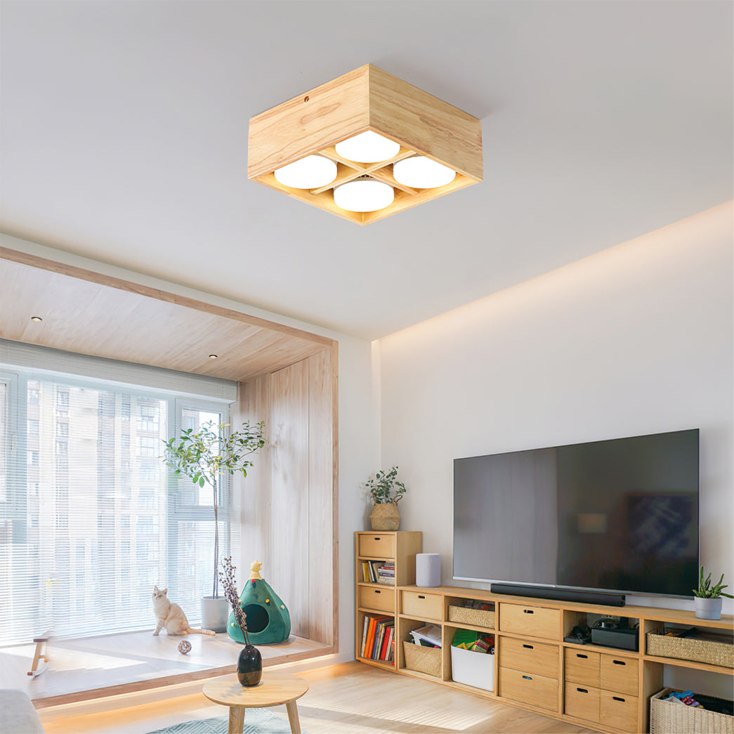 FENWICK AMBER GLASS DRUM LUMINAIRE