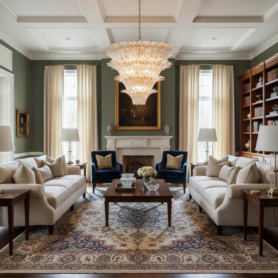 RAVENHALL CRYSTAL DRAPED CEILING LANTERN