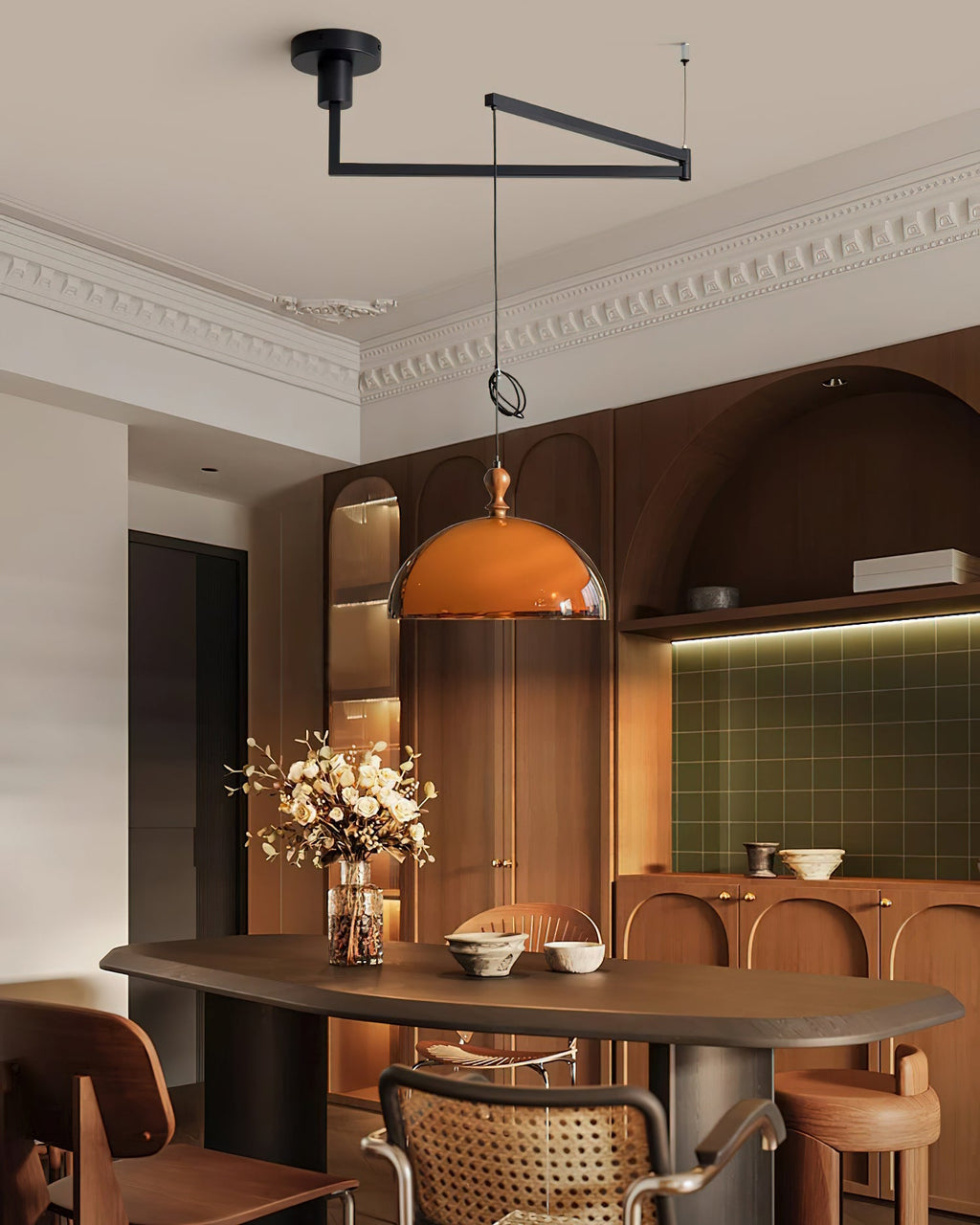 WINTHROP ADJUSTABLE ARM HANGING LANTERN