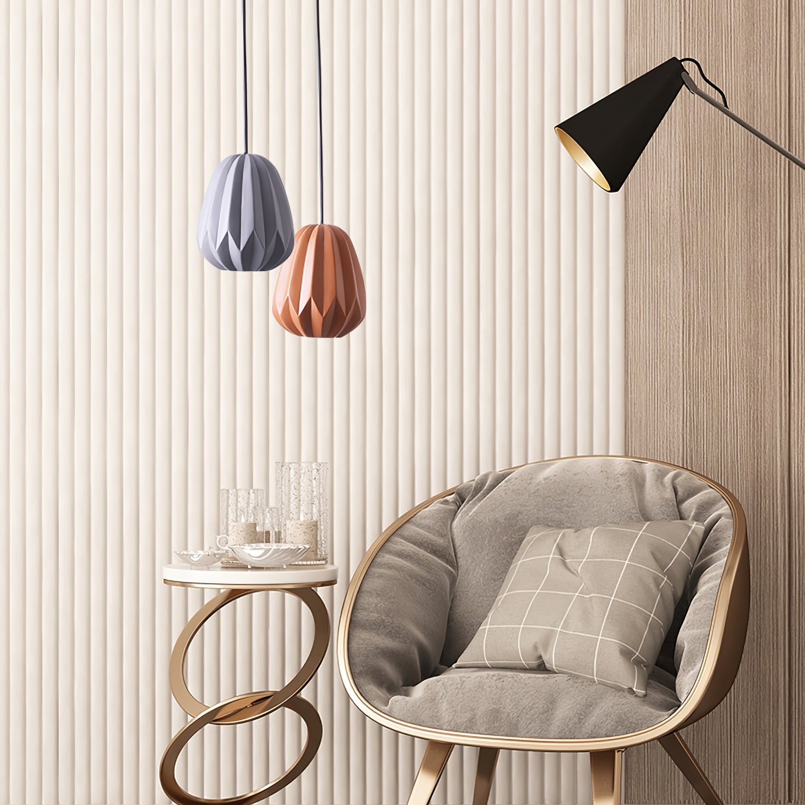 CORALINE AMBER RESIN HANGING LANTERN