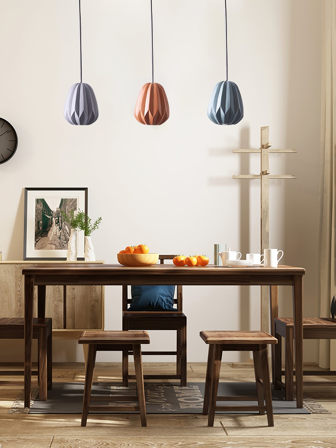 CORALINE AMBER RESIN HANGING LANTERN
