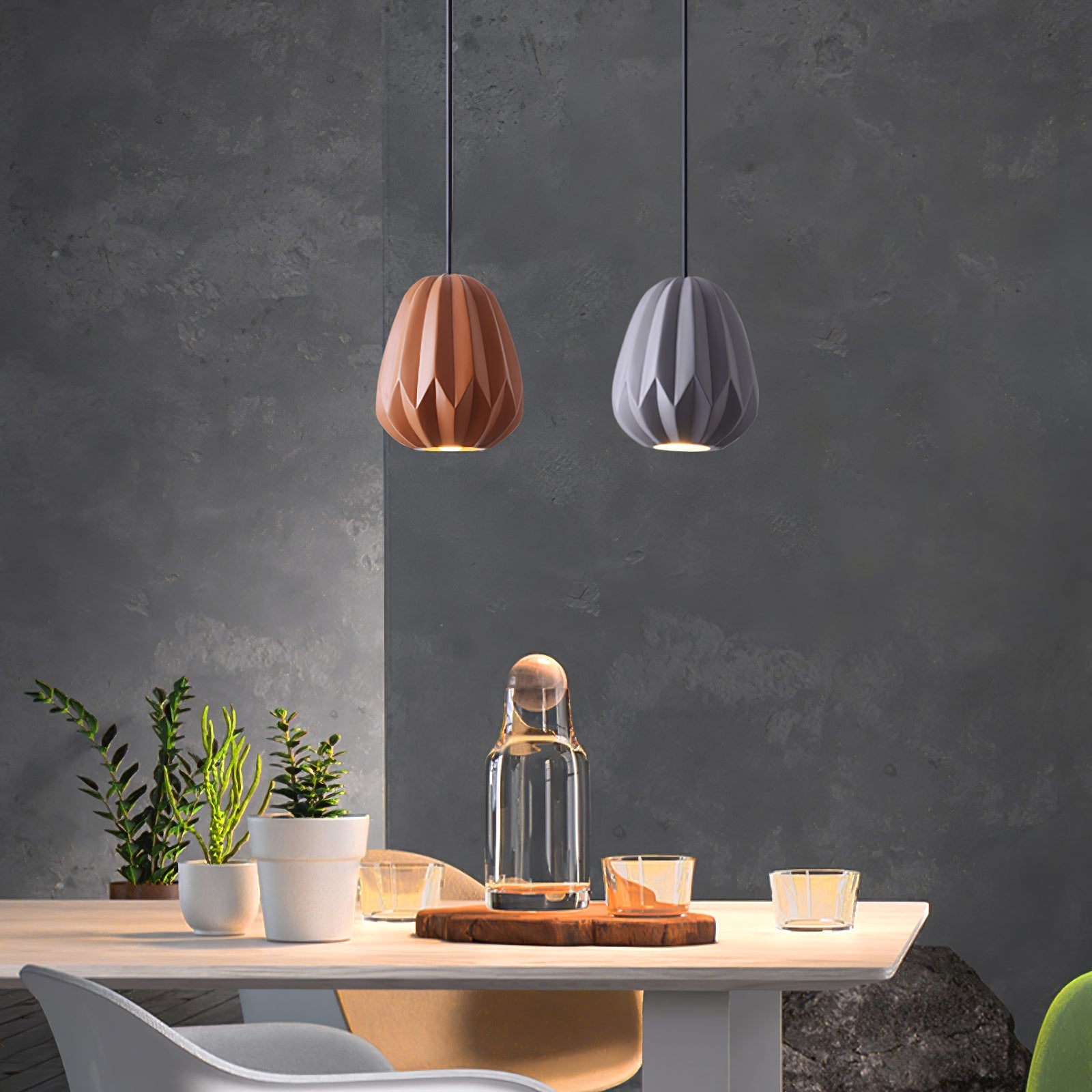 CORALINE AMBER RESIN HANGING LANTERN
