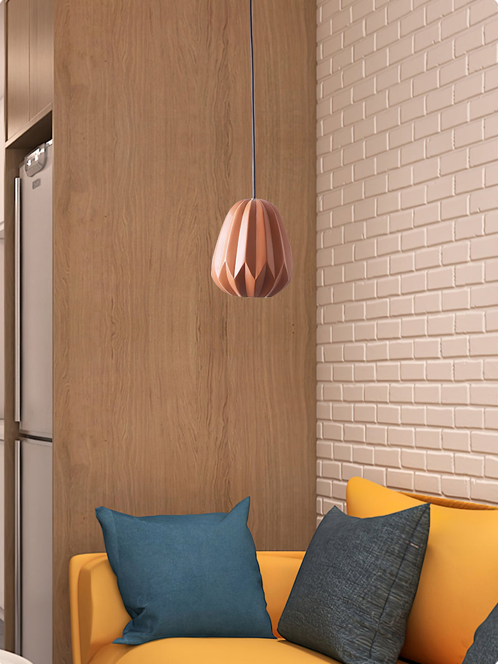 CORALINE AMBER RESIN HANGING LANTERN