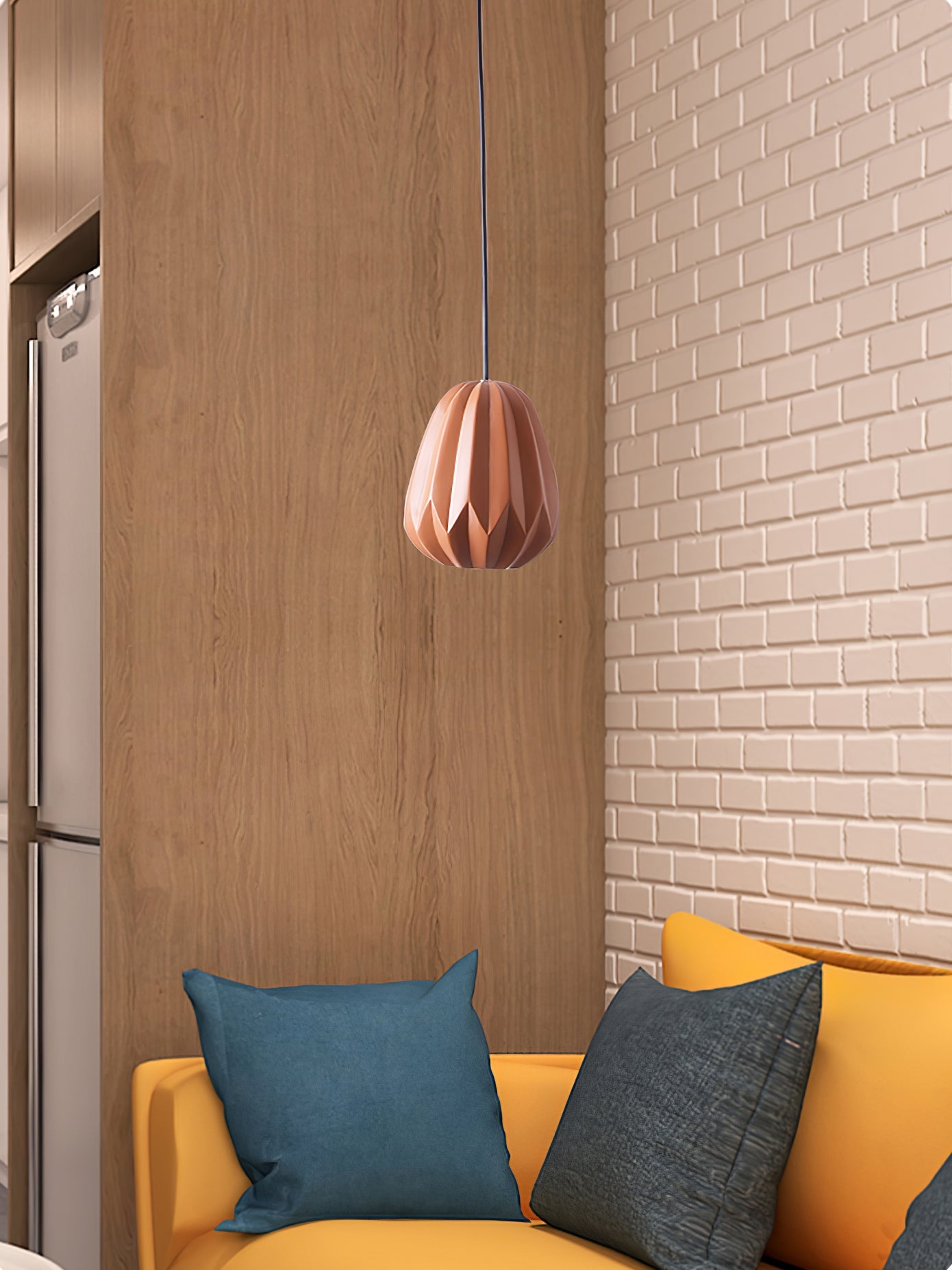 CORALINE AMBER RESIN HANGING LANTERN