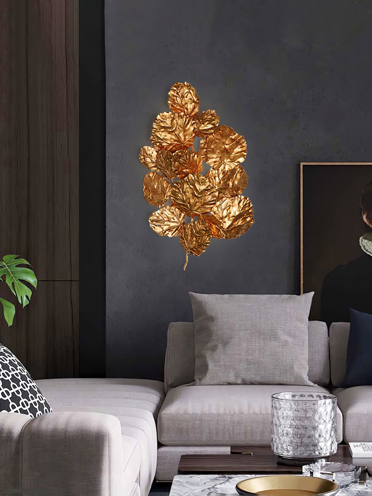 Langston Stacked Stone Wall Sconce