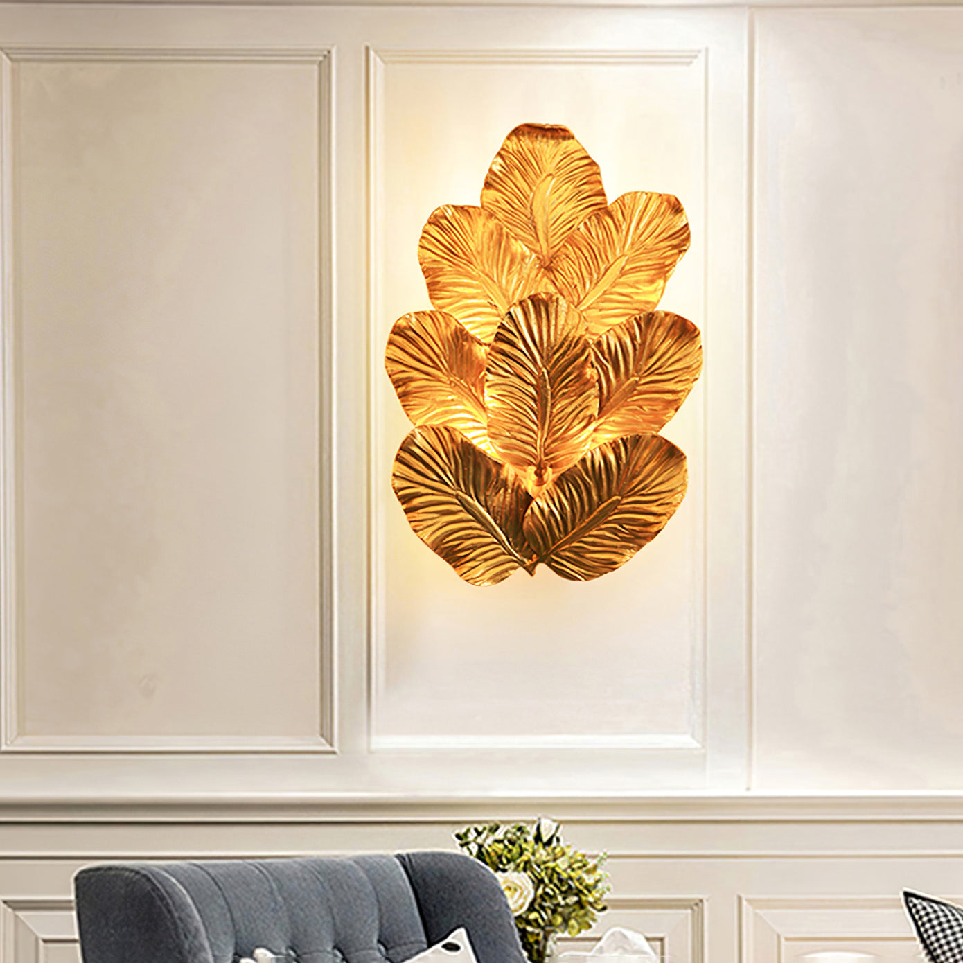 Langston Stacked Stone Wall Sconce