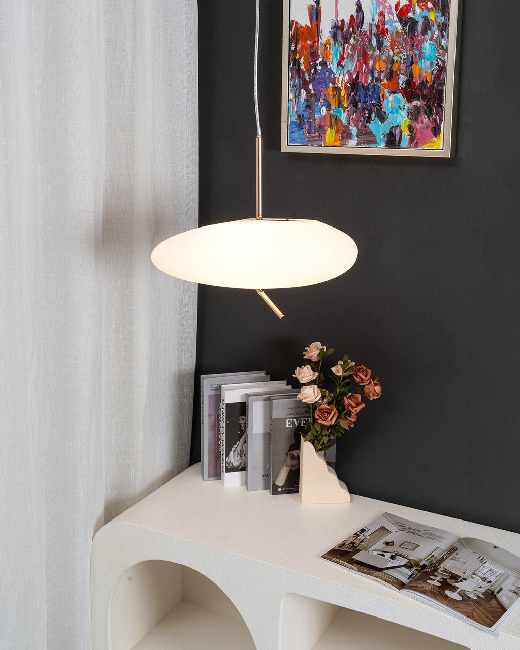 RIVERTON STONE DROPLET HANGING LAMP