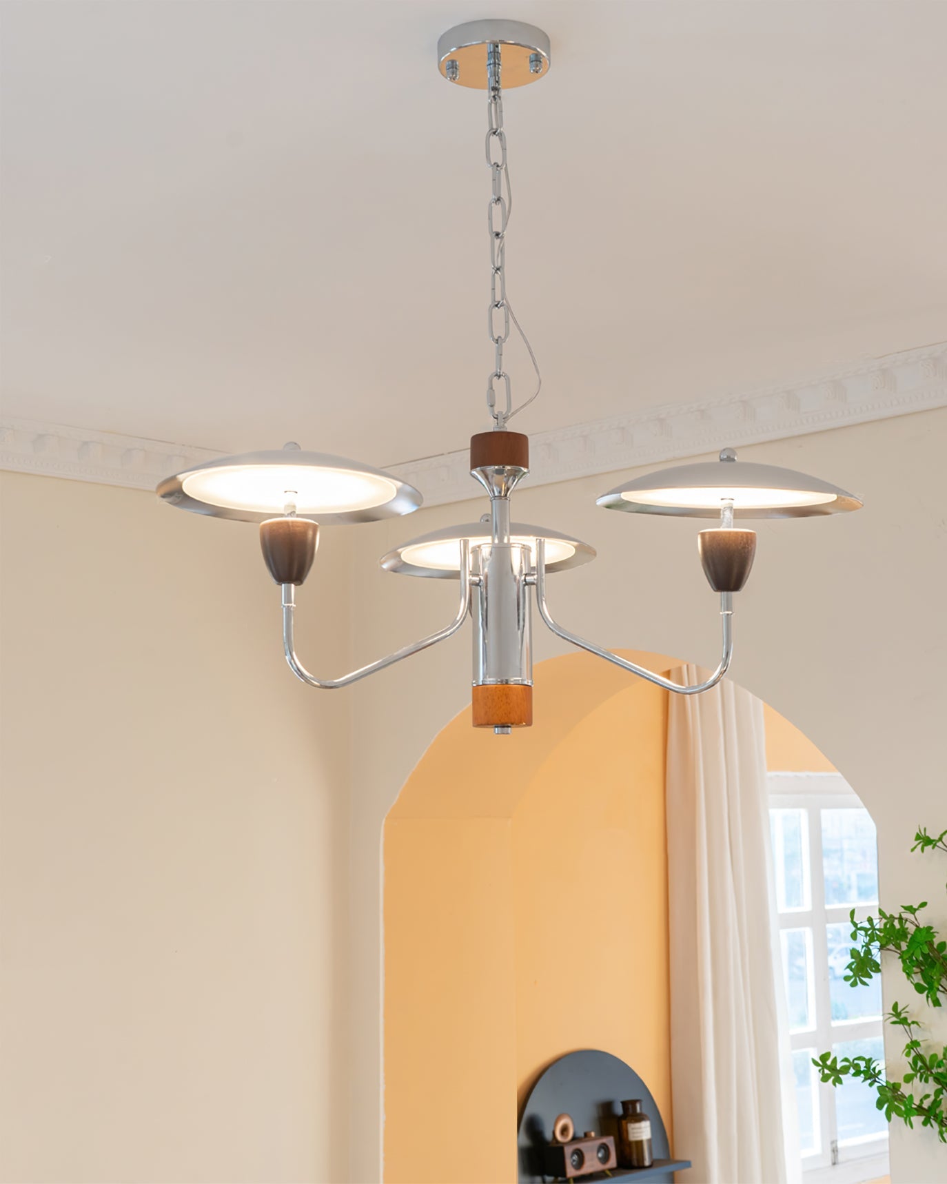 WINTHROP POLISHED METAL DRAPED LIGHTING