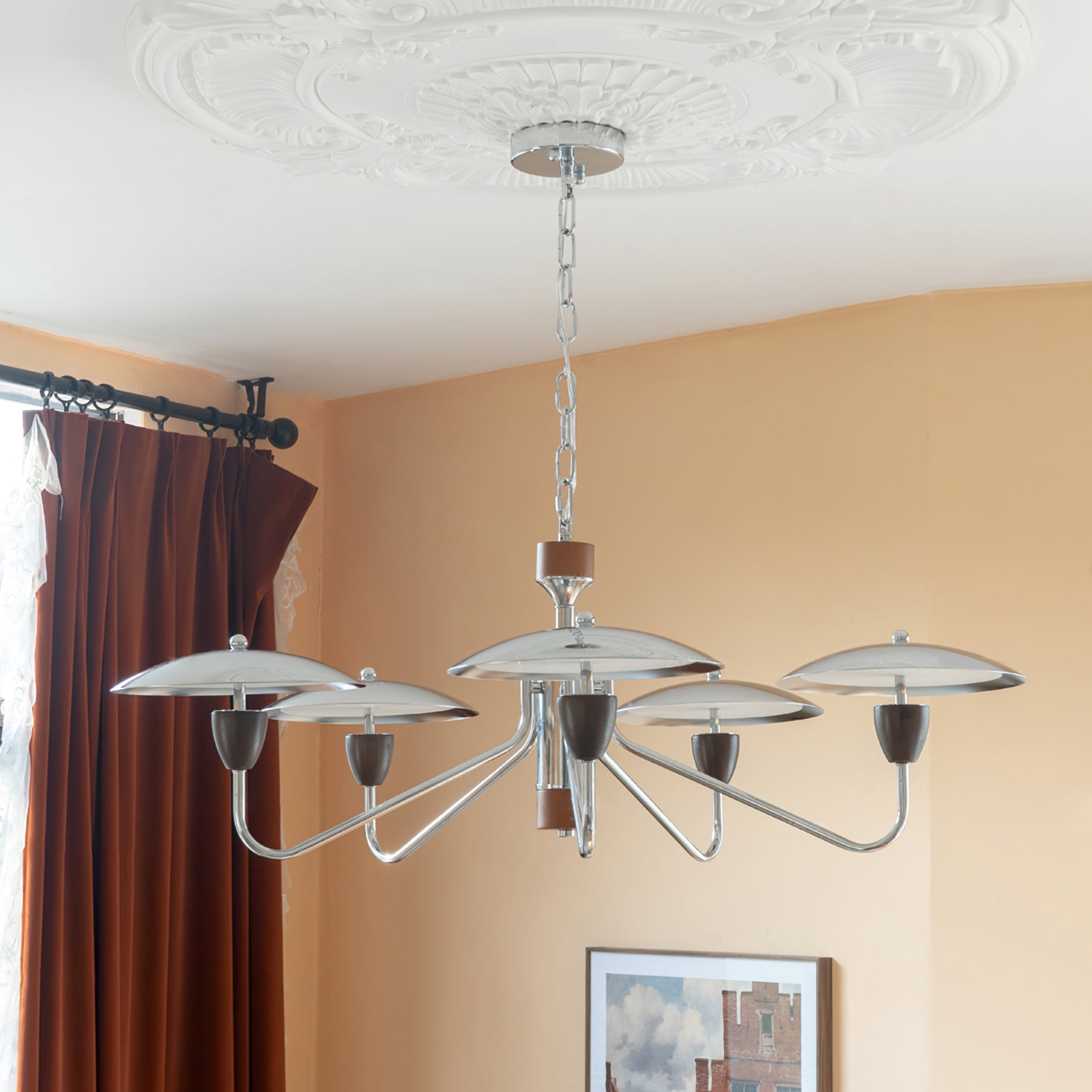 WINTHROP POLISHED METAL DRAPED LIGHTING