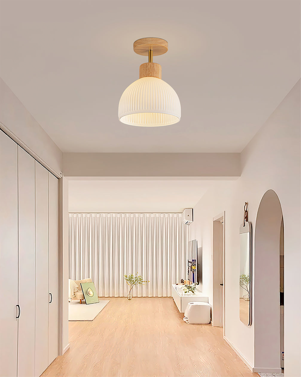 RAVENSCROFT ORNATE FROSTED GLASS CEILING LIGHT