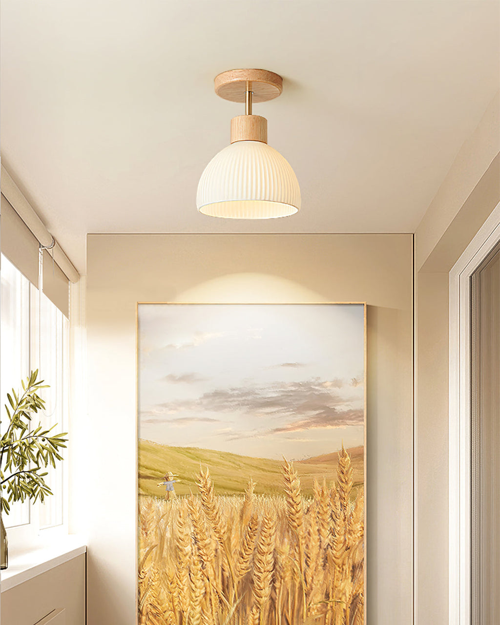 RAVENSCROFT ORNATE FROSTED GLASS CEILING LIGHT