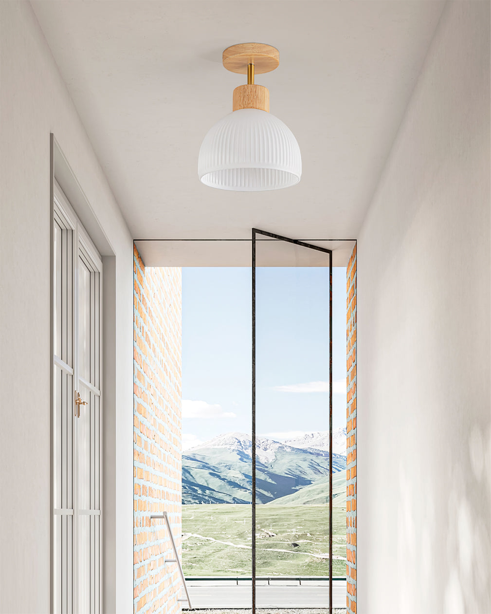 RAVENSCROFT ORNATE FROSTED GLASS CEILING LIGHT