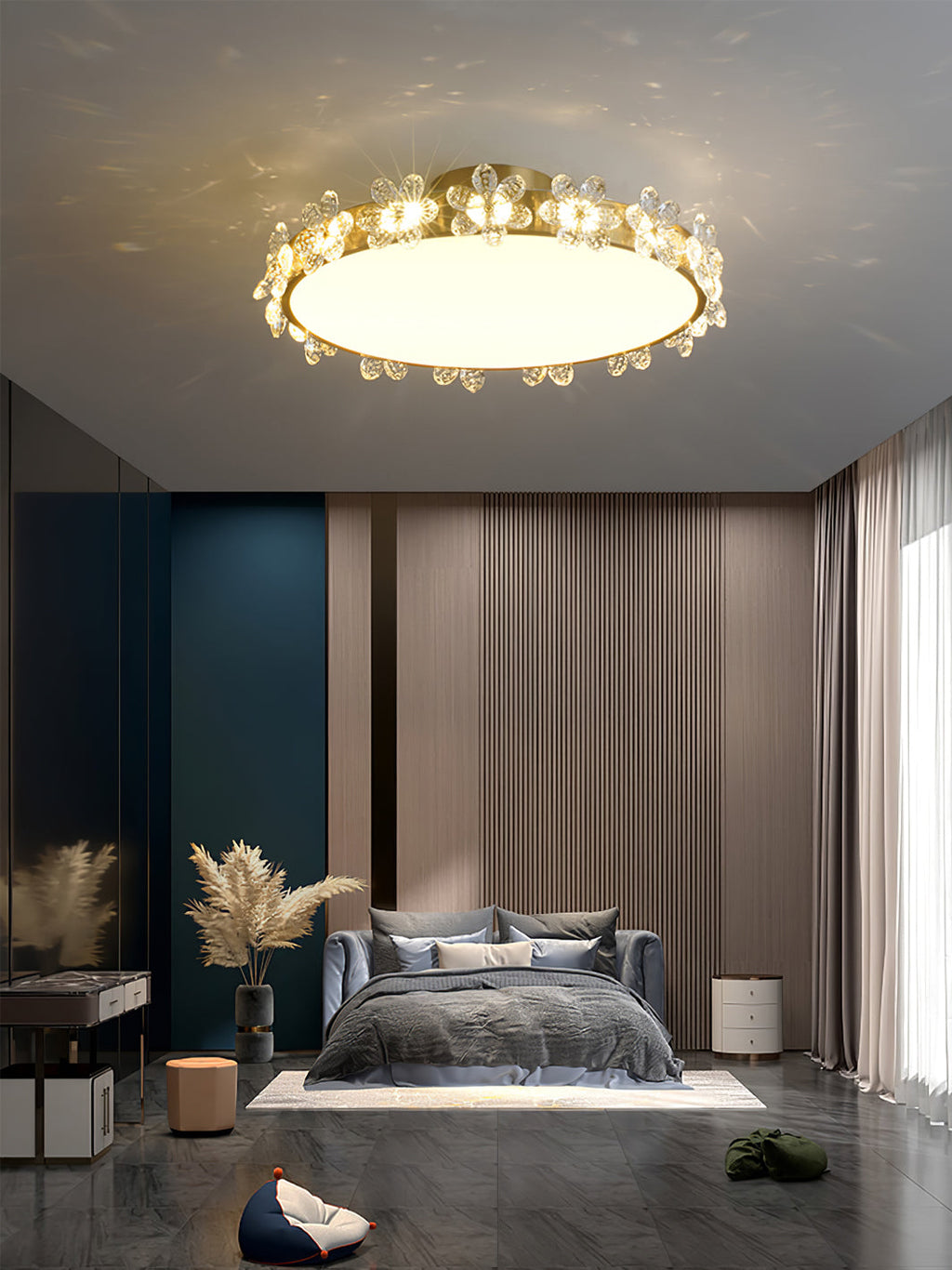 FLORENTINE CRYSTAL BLOSSOM CEILING LIGHT