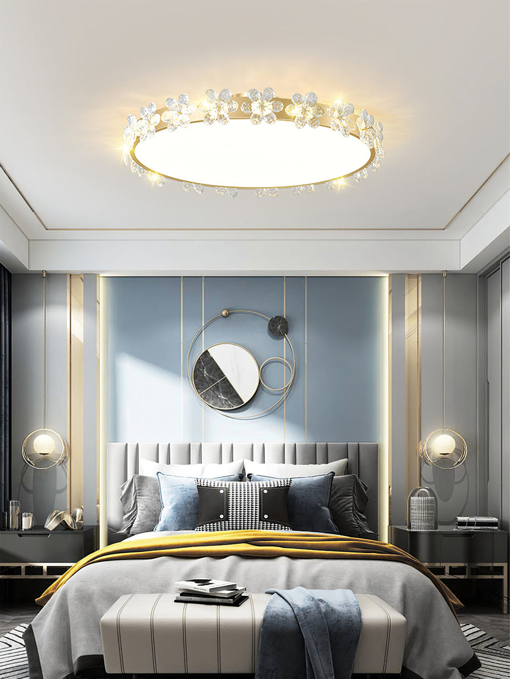 FLORENTINE CRYSTAL BLOSSOM CEILING LIGHT