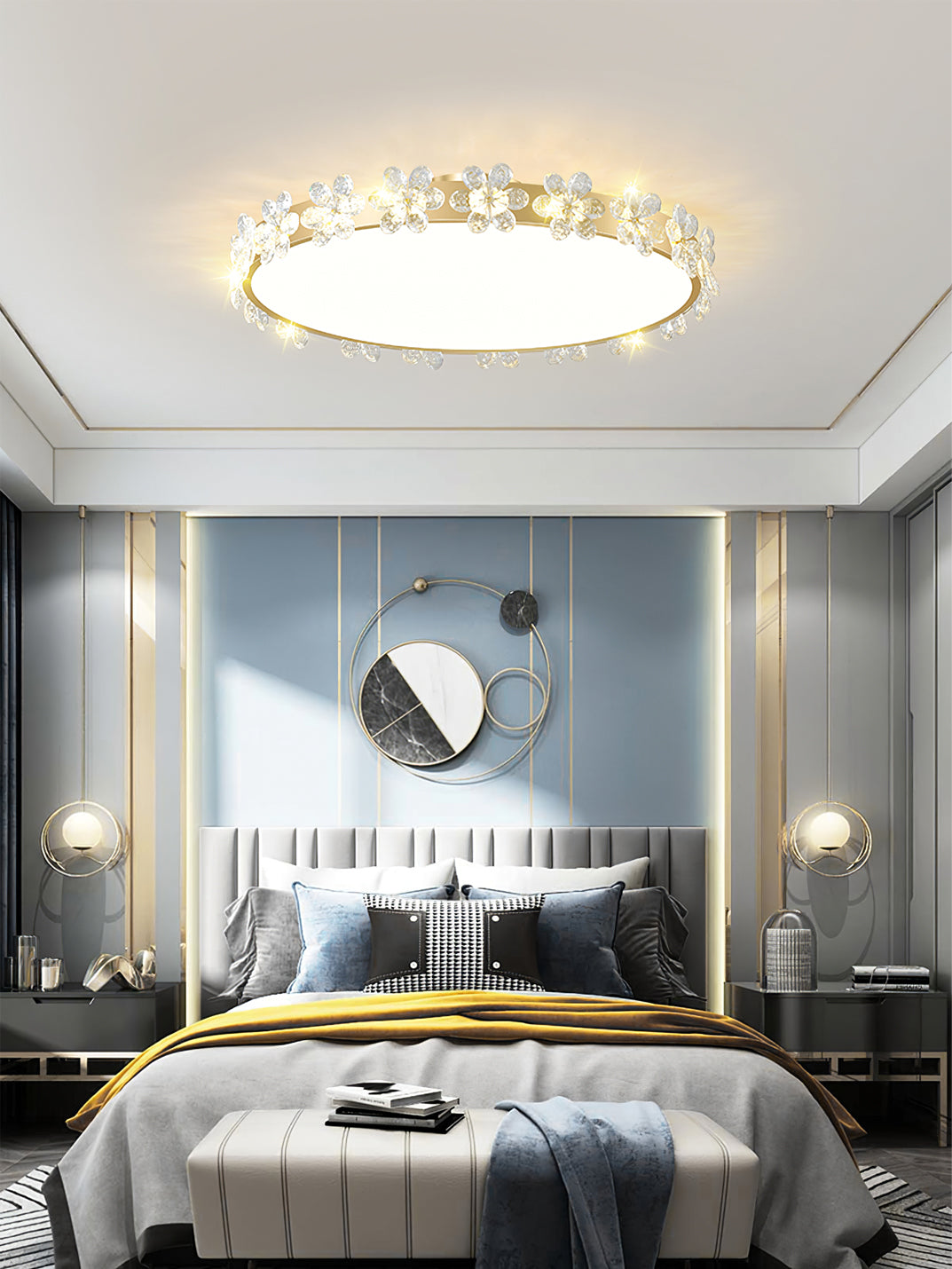 FLORENTINE CRYSTAL BLOSSOM CEILING LIGHT