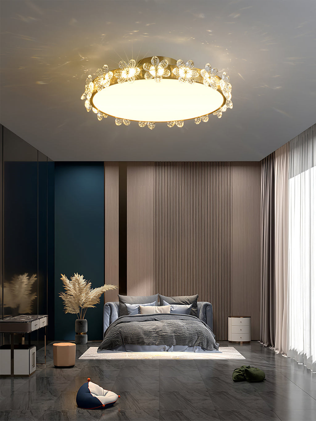 FLORENTINE CRYSTAL BLOSSOM CEILING LIGHT