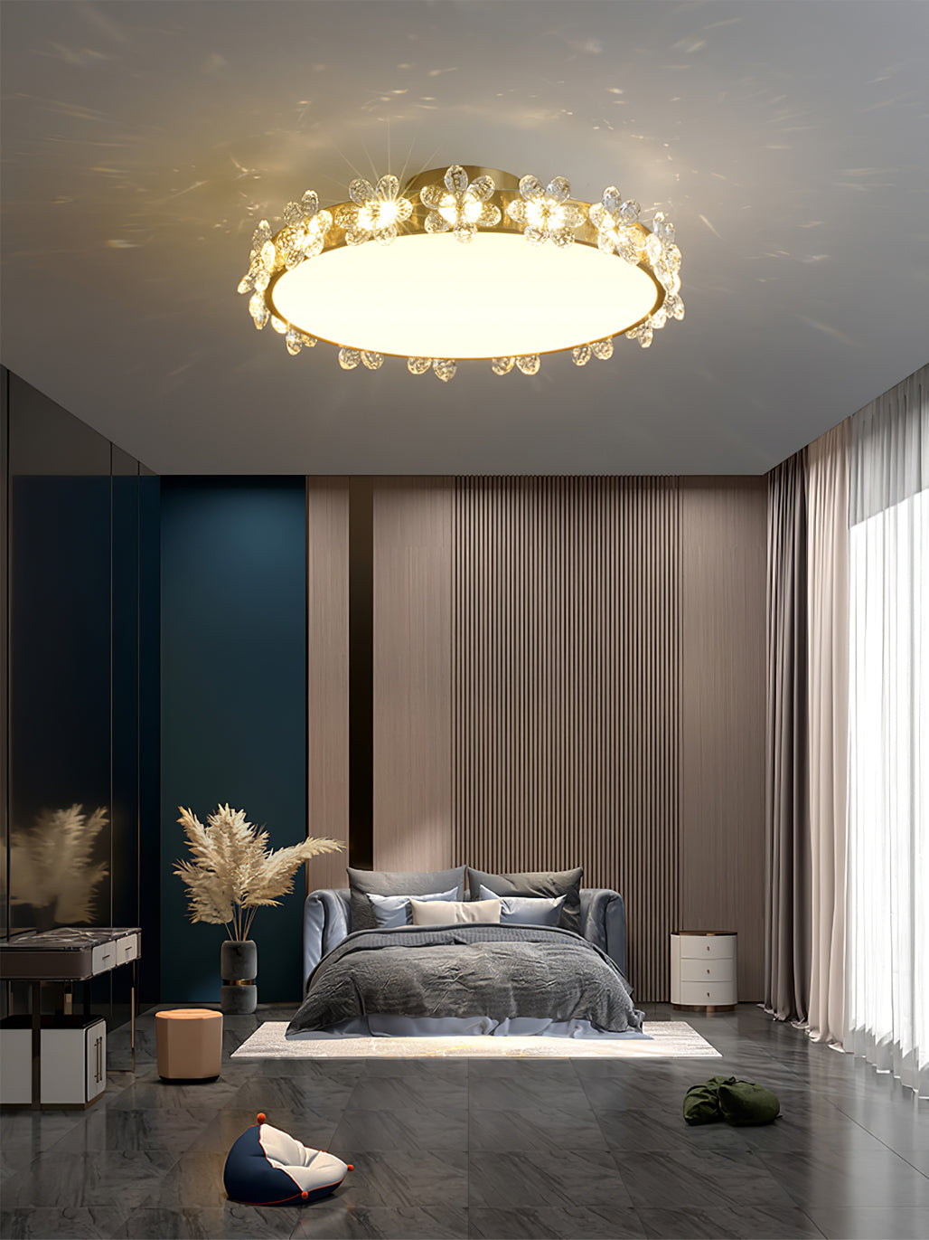 FLORENTINE CRYSTAL BLOSSOM CEILING LIGHT