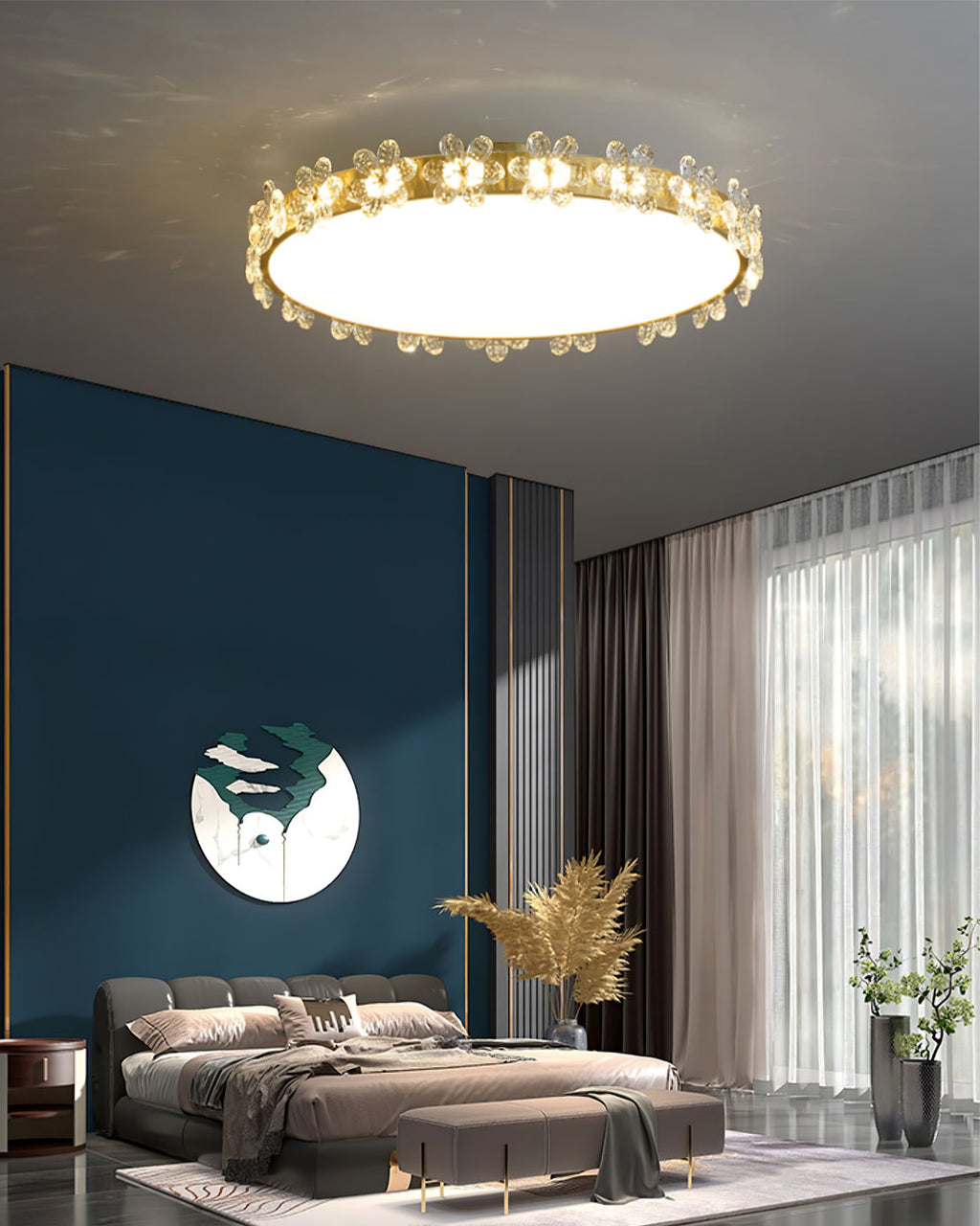 FLORENTINE CRYSTAL BLOSSOM CEILING LIGHT