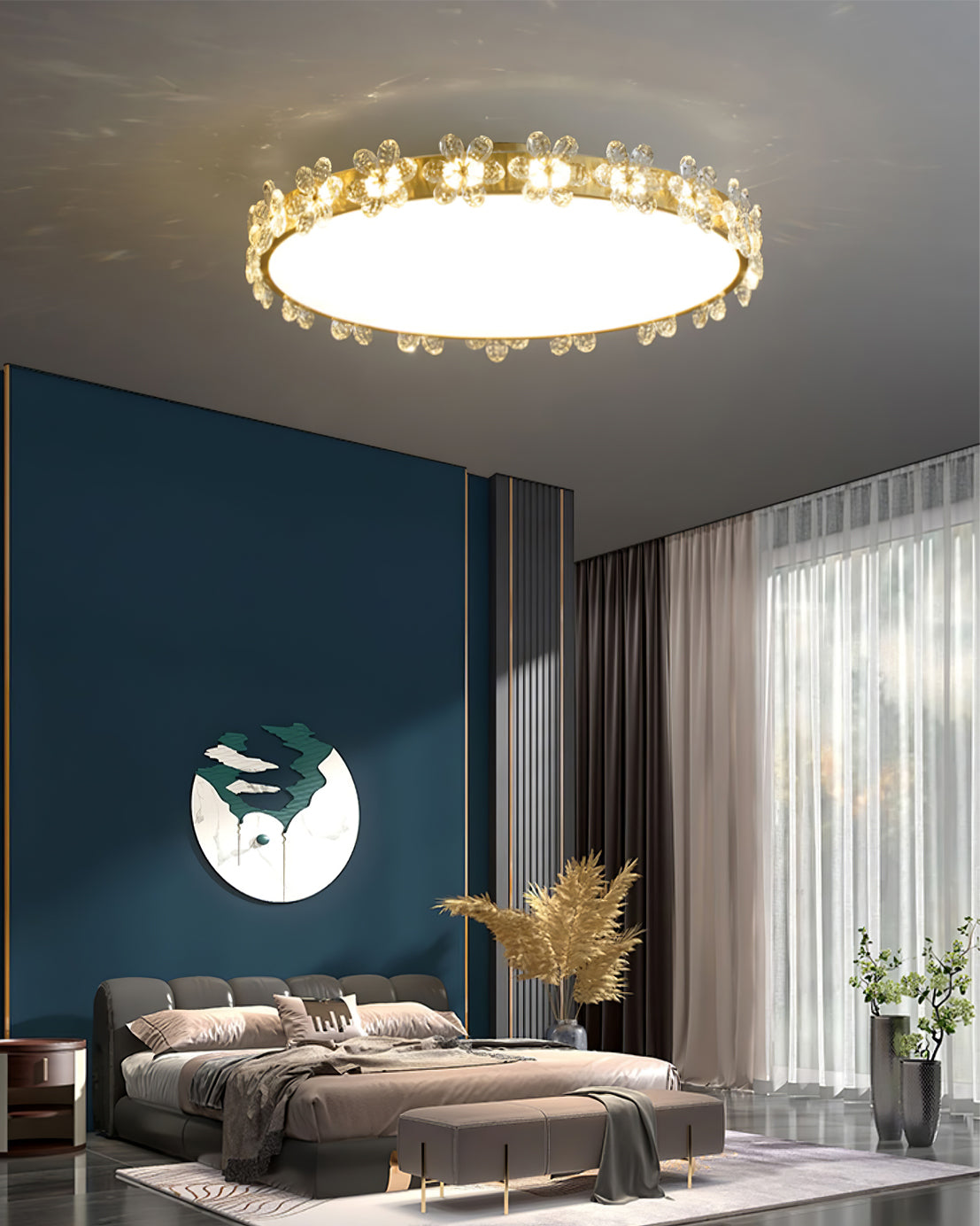 FLORENTINE CRYSTAL BLOSSOM CEILING LIGHT