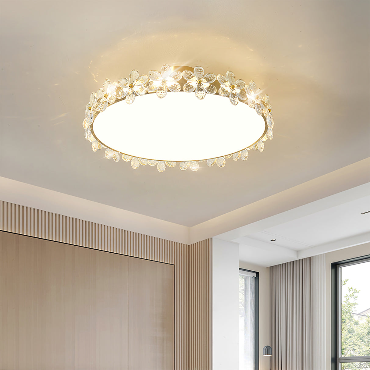 FLORENTINE CRYSTAL BLOSSOM CEILING LIGHT