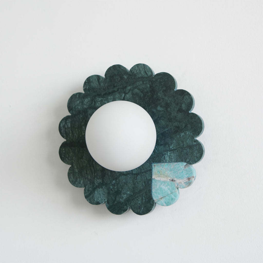 ROSEWOOD MARBLE FLUSH MOUNT LUMINAIRE