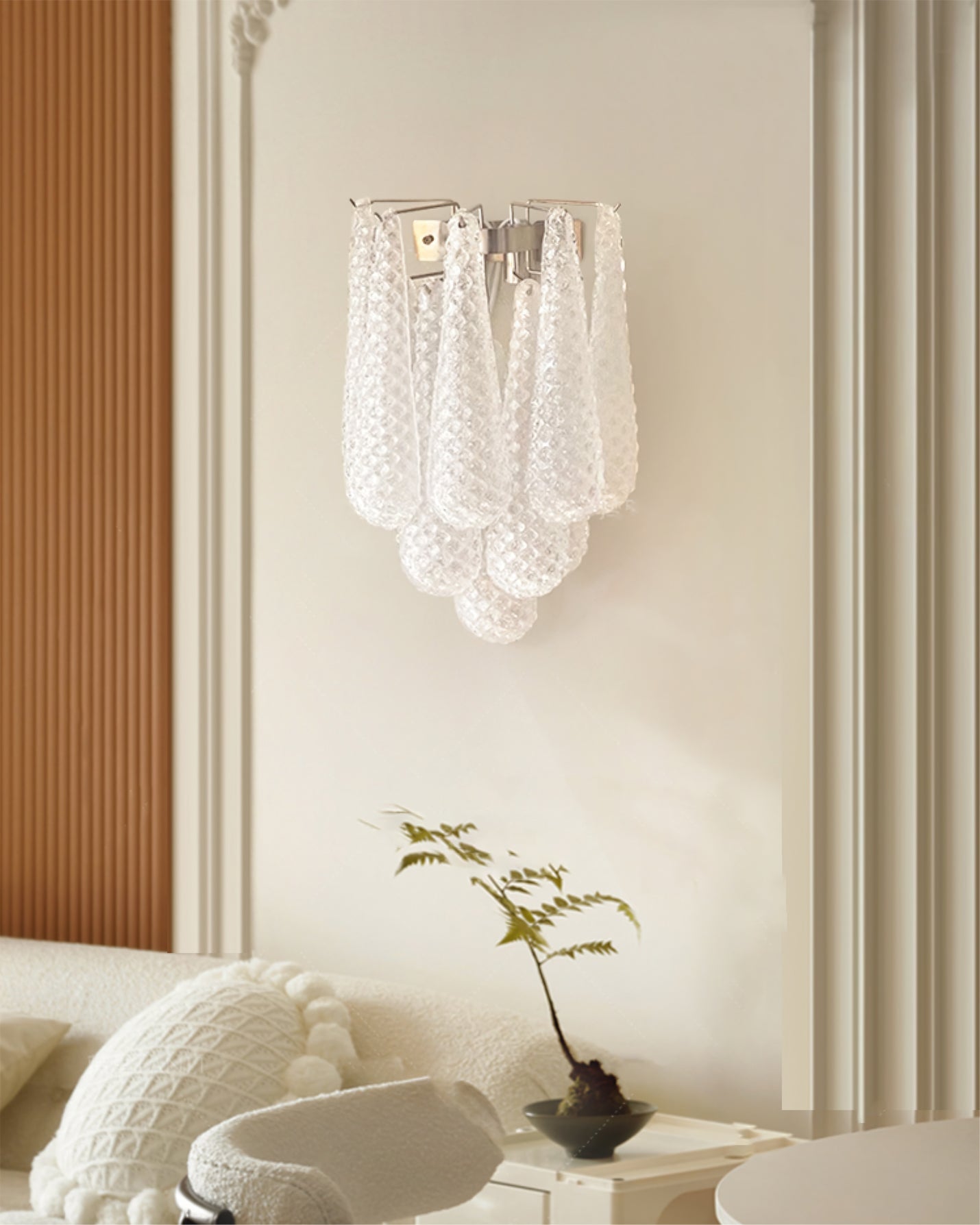 FLORENTINE PETAL DRAPE WALL SCONCE
