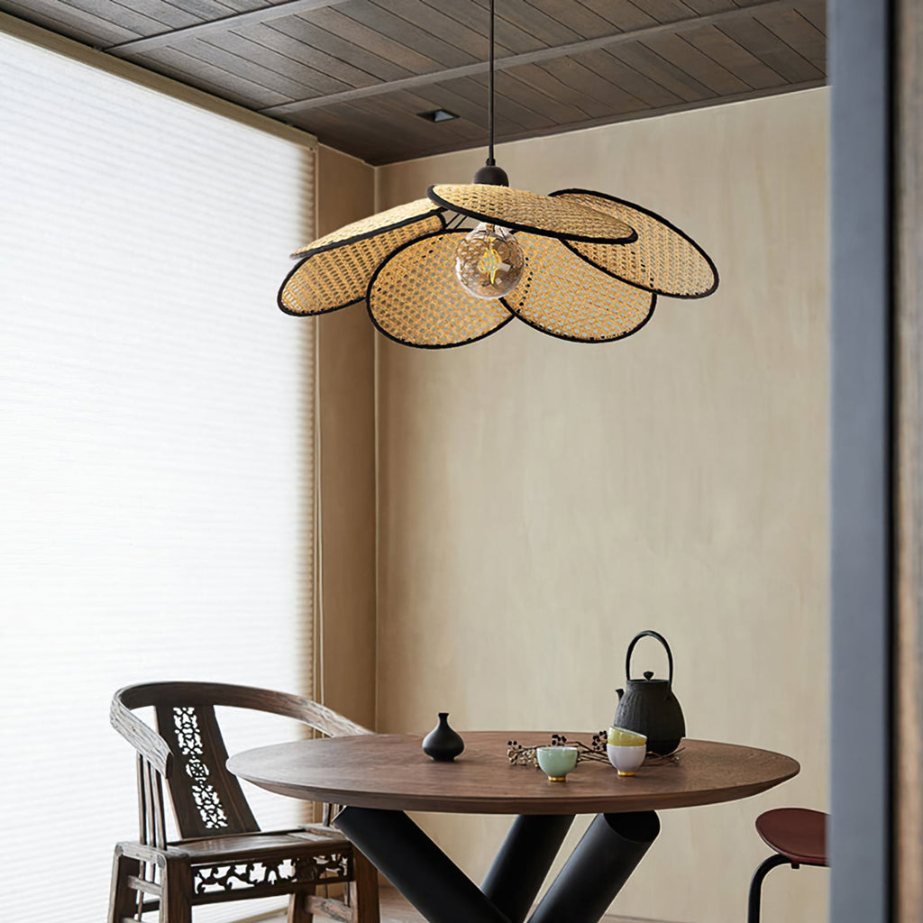 Whitmore Woven Rattan Hanging Lantern
