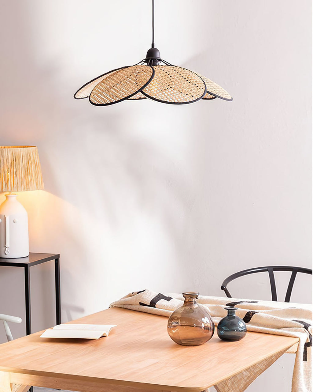 Whitmore Woven Rattan Hanging Lantern