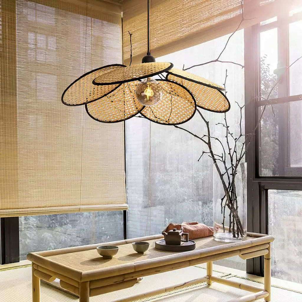 Whitmore Woven Rattan Hanging Lantern