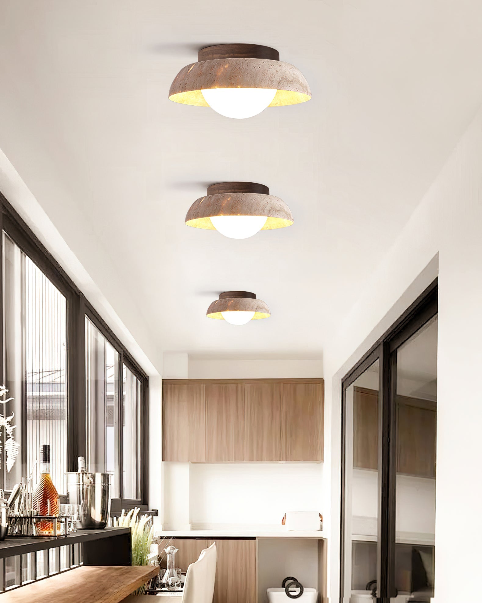 WINDSOR STONE-CAST CEILING LANTERN