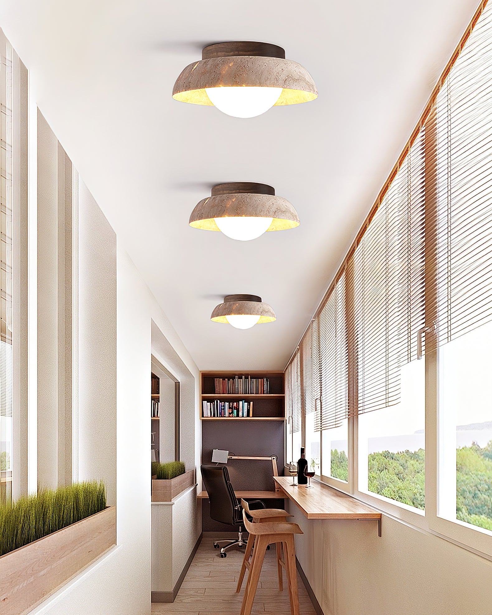 WINDSOR STONE-CAST CEILING LANTERN