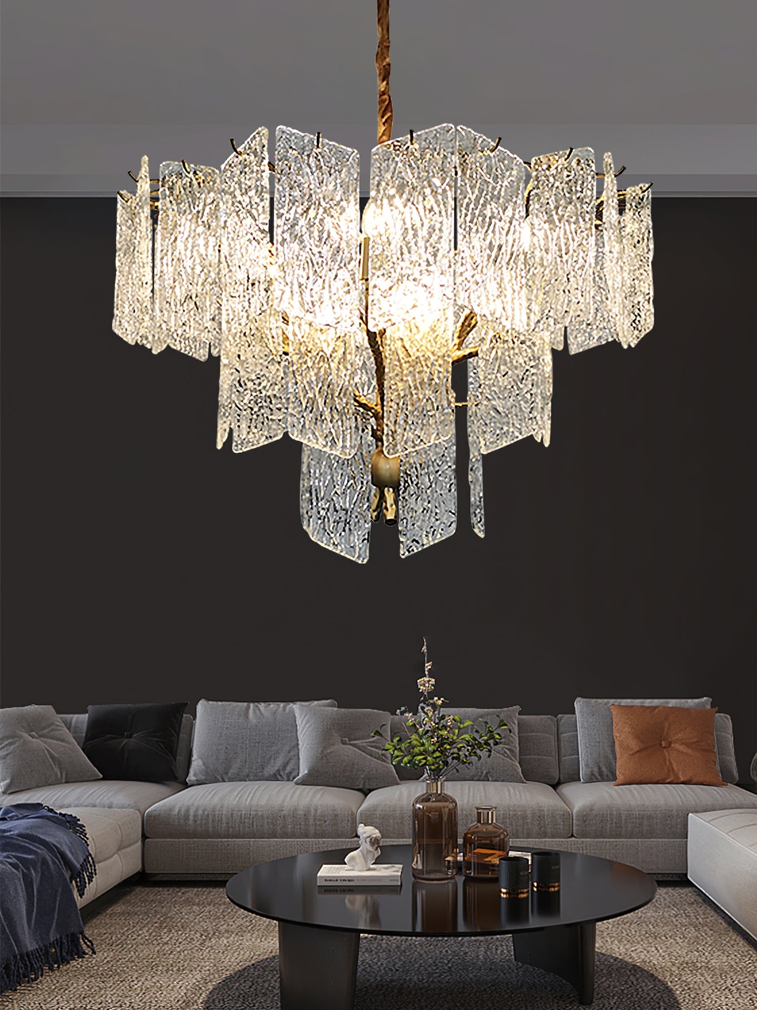 RAVENHURST CRYSTAL TEARDROP LUMINAIRE