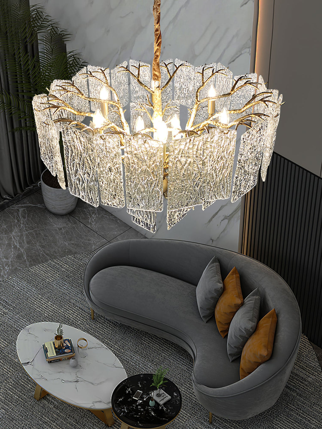 RAVENHURST CRYSTAL TEARDROP LUMINAIRE