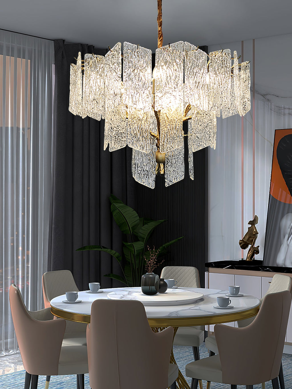 RAVENHURST CRYSTAL TEARDROP LUMINAIRE