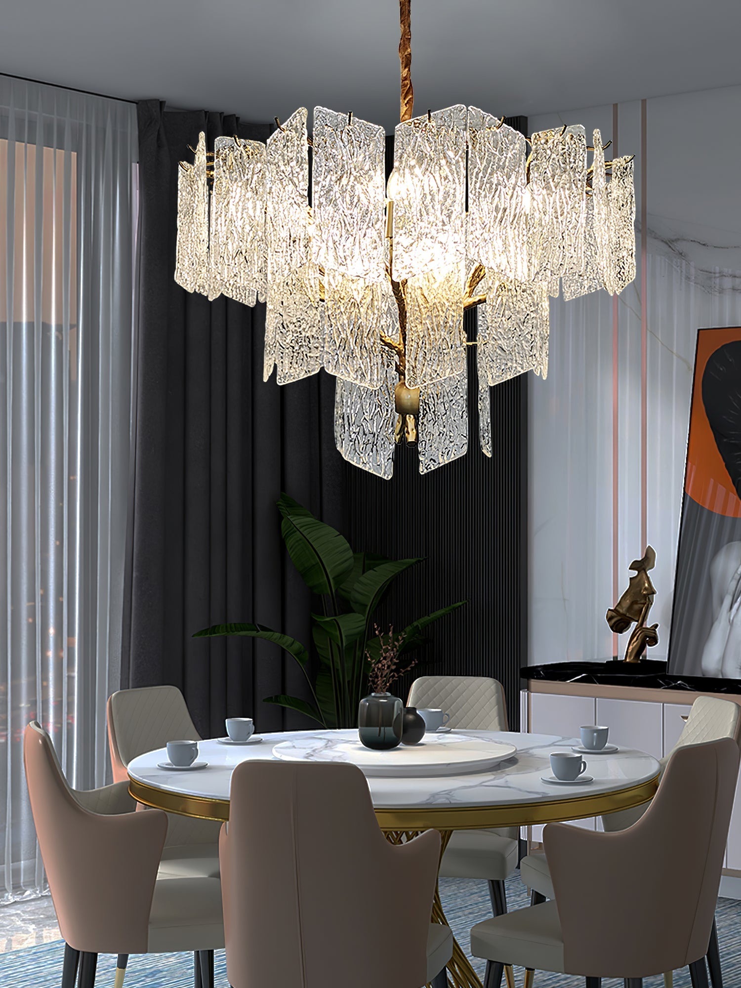 RAVENHURST CRYSTAL TEARDROP LUMINAIRE