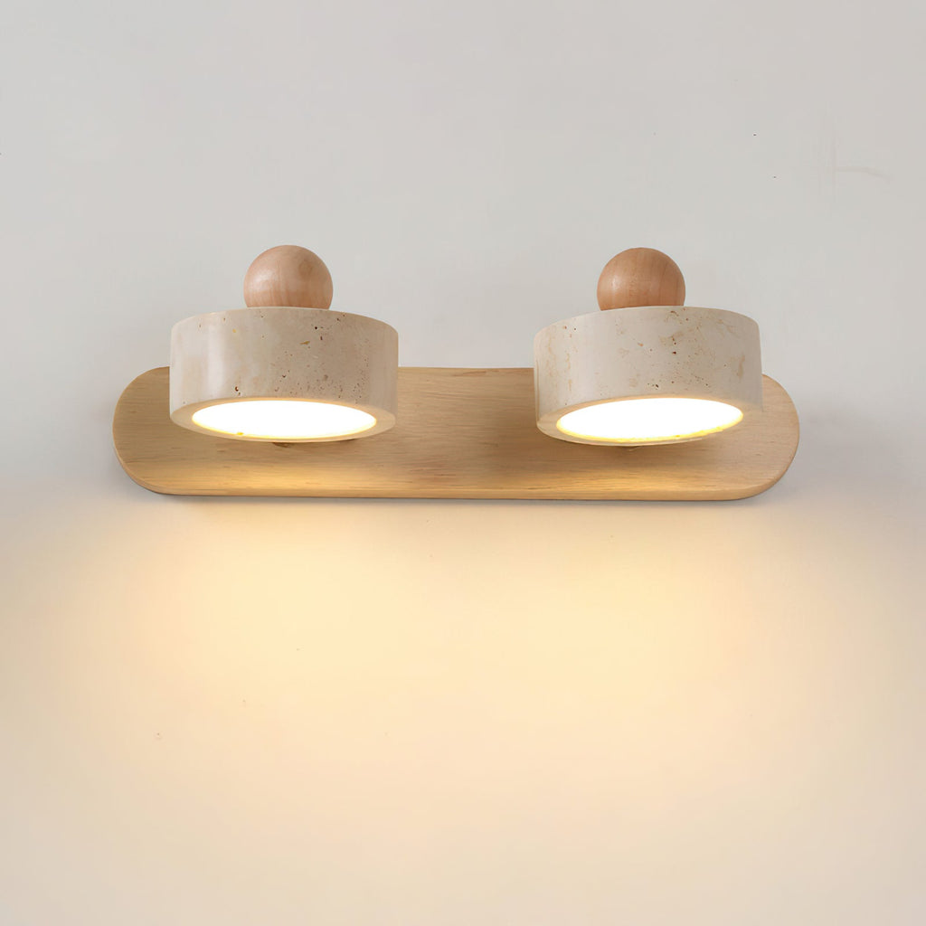 CHISWICK TRAVERTINE ILLUMINATED WALL SCONCE