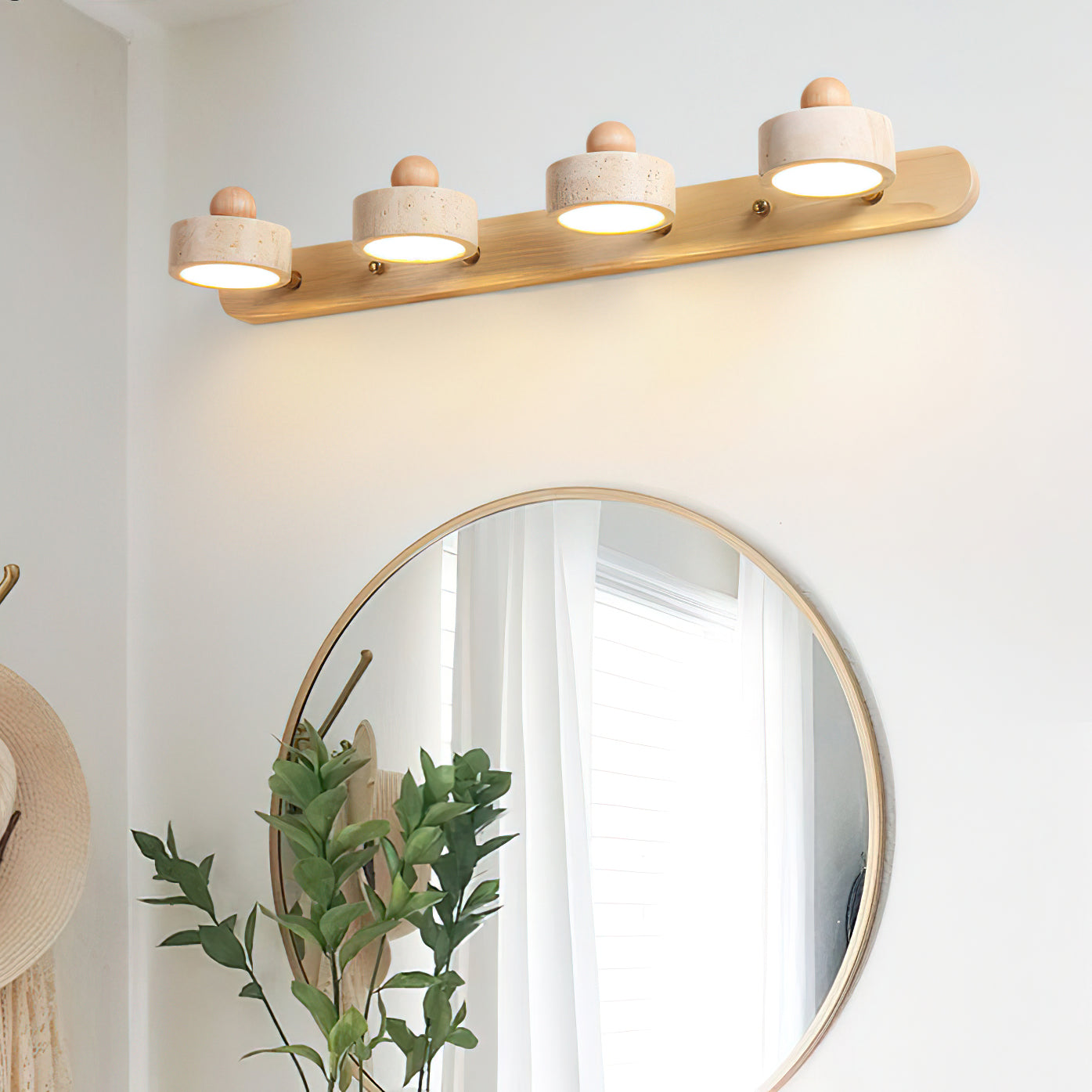 CHISWICK TRAVERTINE ILLUMINATED WALL SCONCE