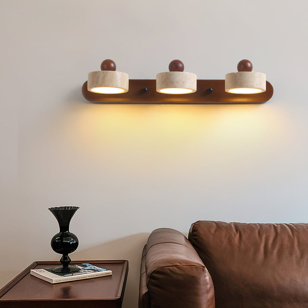 CHISWICK TRAVERTINE ILLUMINATED WALL SCONCE