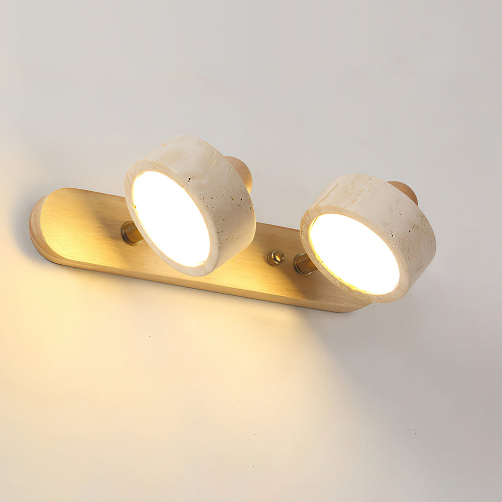 CHISWICK TRAVERTINE ILLUMINATED WALL SCONCE