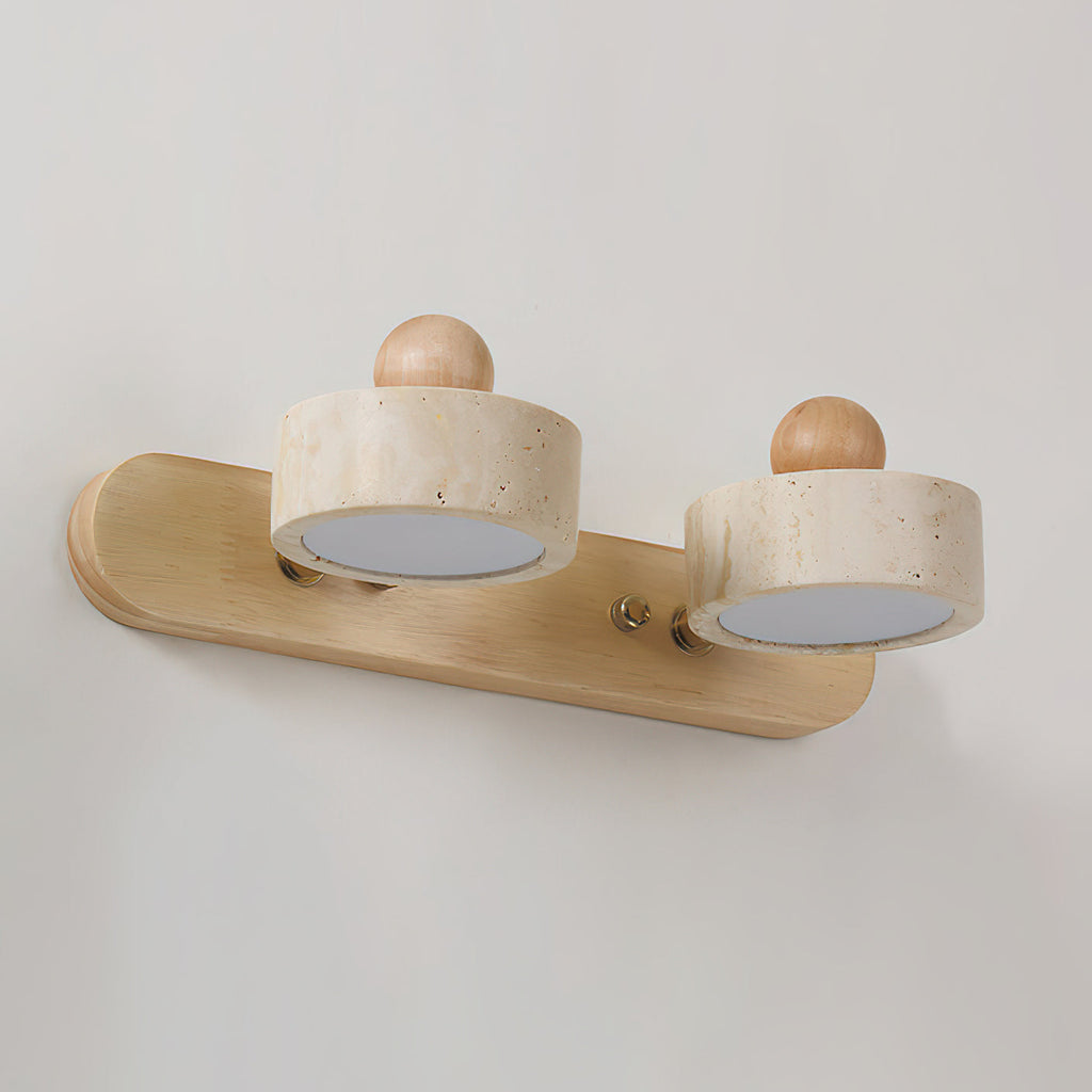 CHISWICK TRAVERTINE ILLUMINATED WALL SCONCE