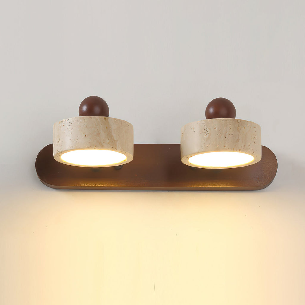 CHISWICK TRAVERTINE ILLUMINATED WALL SCONCE