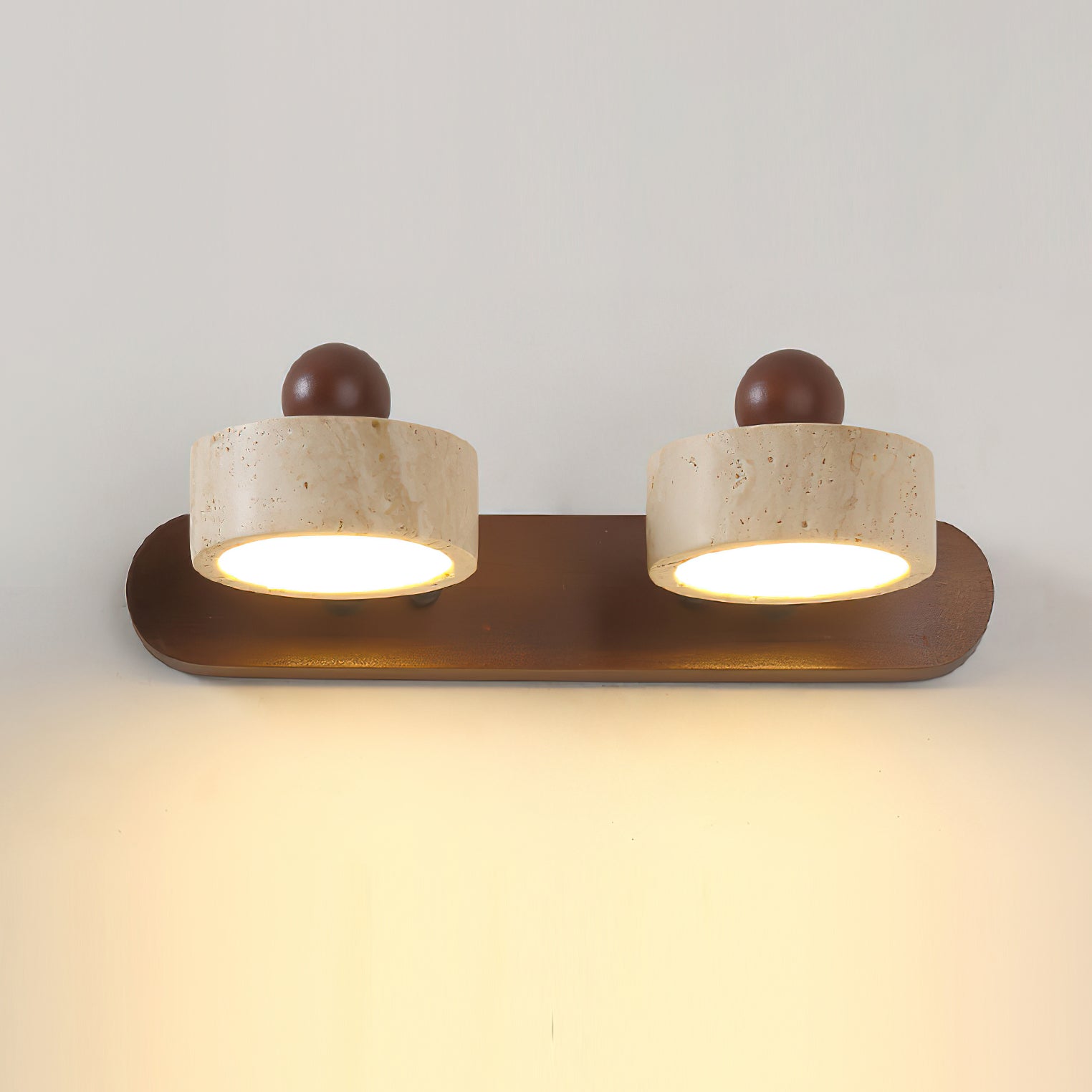 CHISWICK TRAVERTINE ILLUMINATED WALL SCONCE