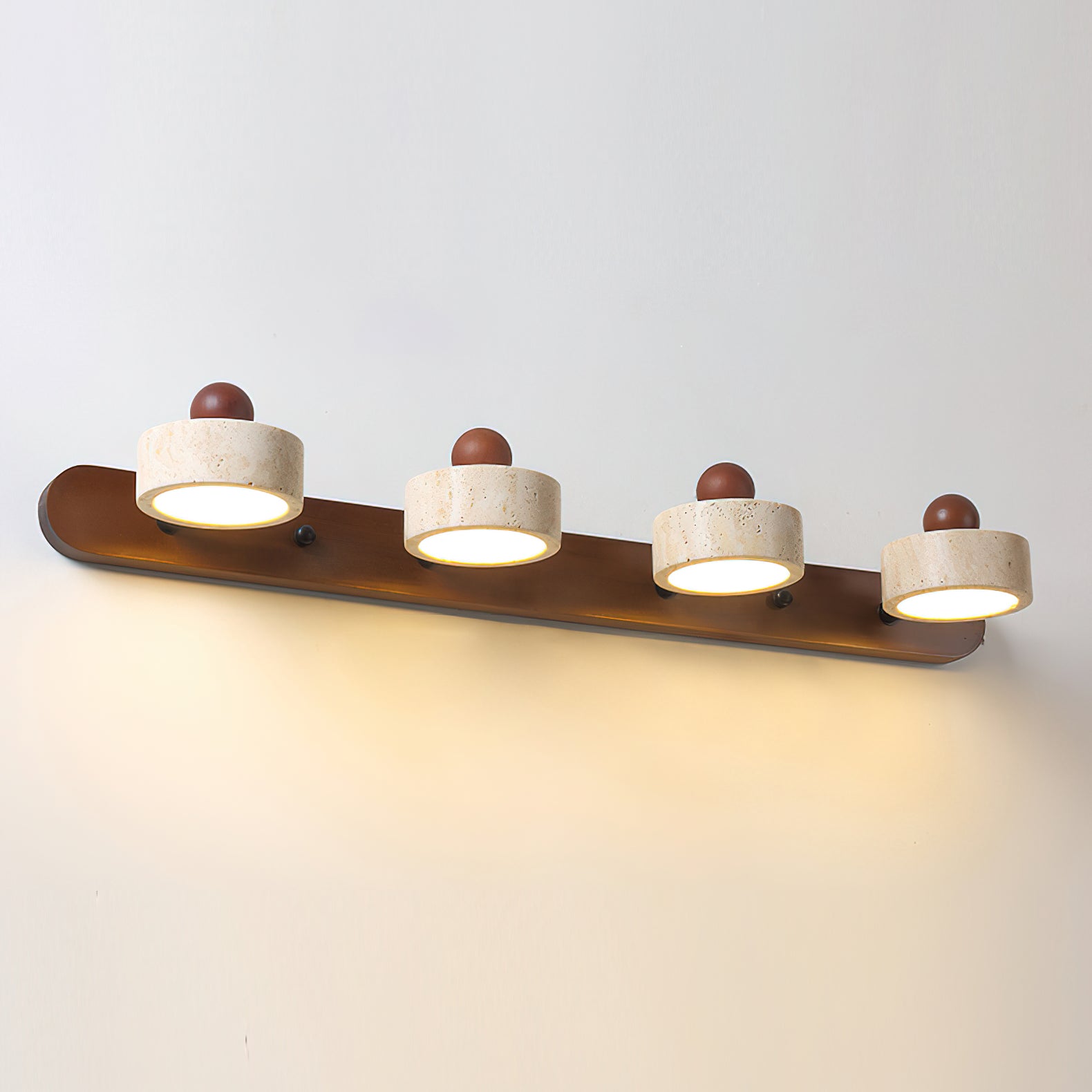 CHISWICK TRAVERTINE ILLUMINATED WALL SCONCE