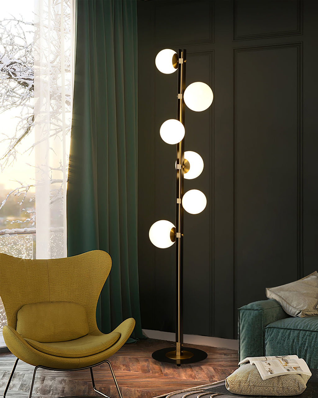 WINTHROP MID-CENTURY COLUMNAR LAMP