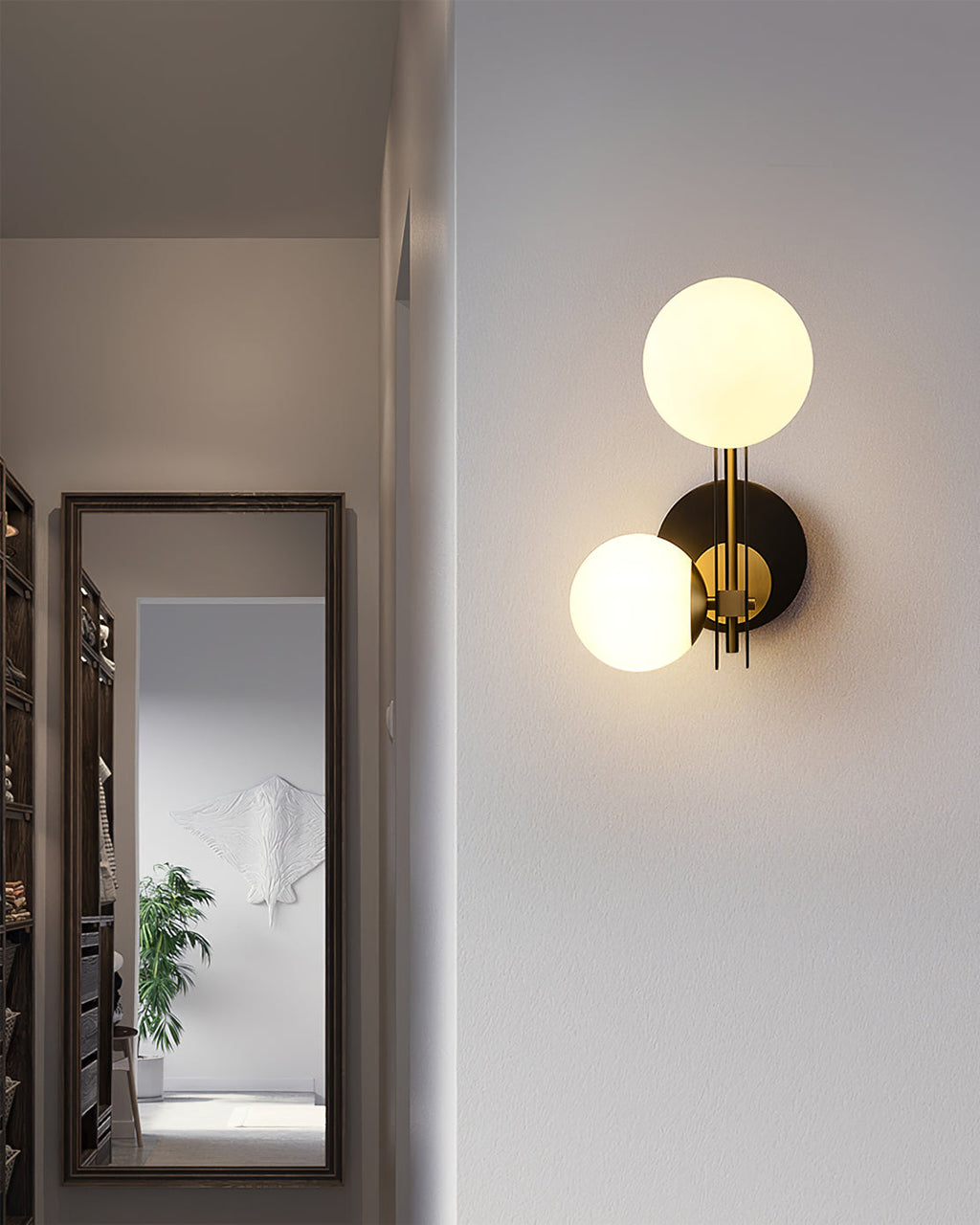 WINTHROP MOONSTONE WALL SCONCE